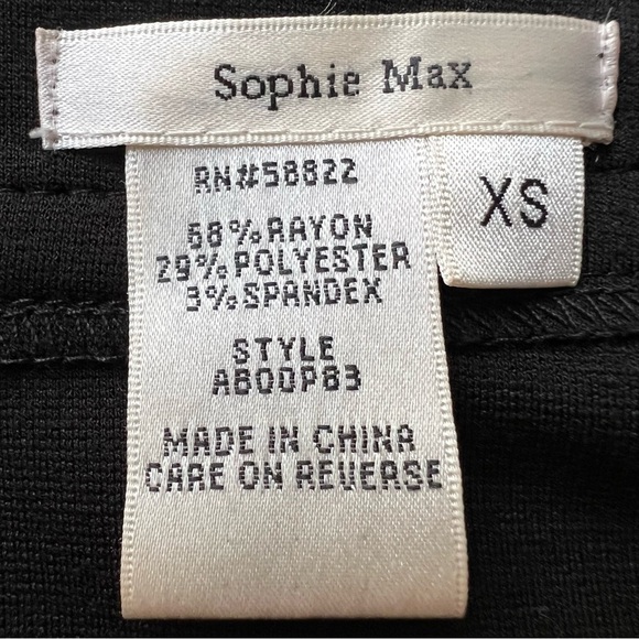 Sophie Max Black Dress size xs - Picture 8 of 8